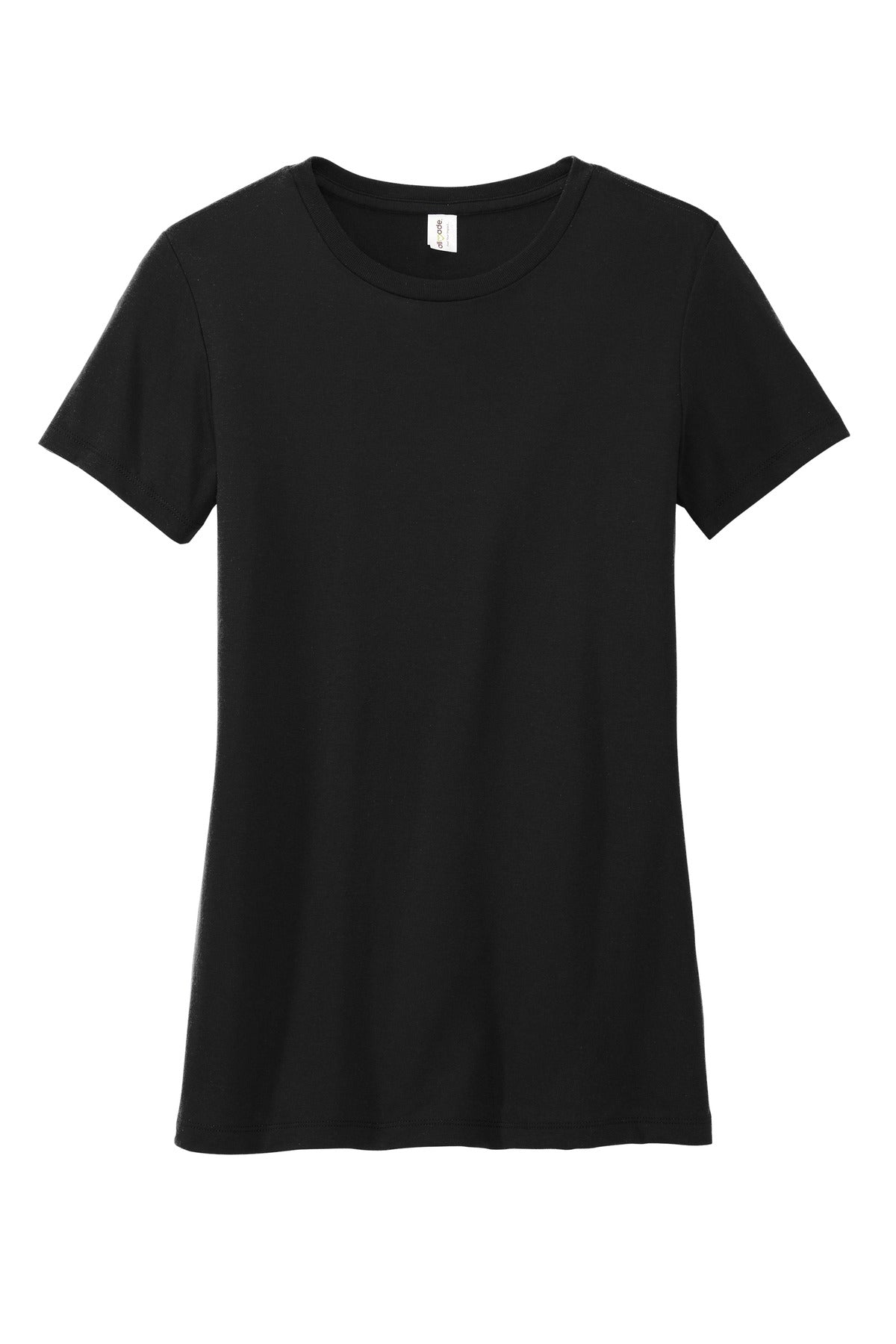 Front View of DeepBlack Allmade Women's Tri-Blend Tee AL2008