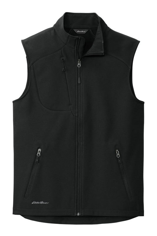 Front View of DeepBlack Eddie Bauer Stretch Soft Shell Vest EB546