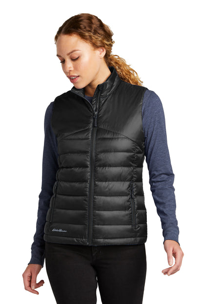 Front View of DeepBlack Eddie Bauer Women's Quilted Vest EB513
