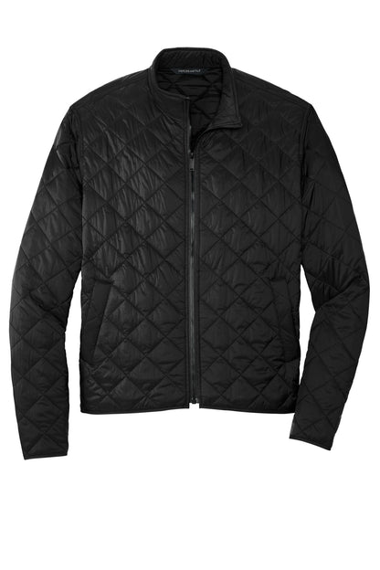 Front View of DeepBlack Mercer+Mettle Quilted Full-Zip Jacket MM7200