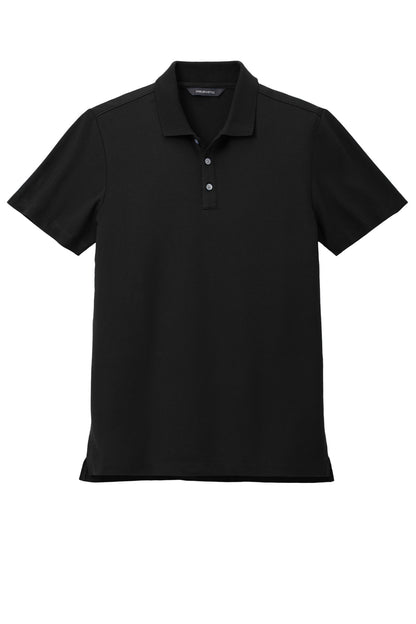 Front View of DeepBlack Mercer+Mettle Stretch Pique Polo MM1004