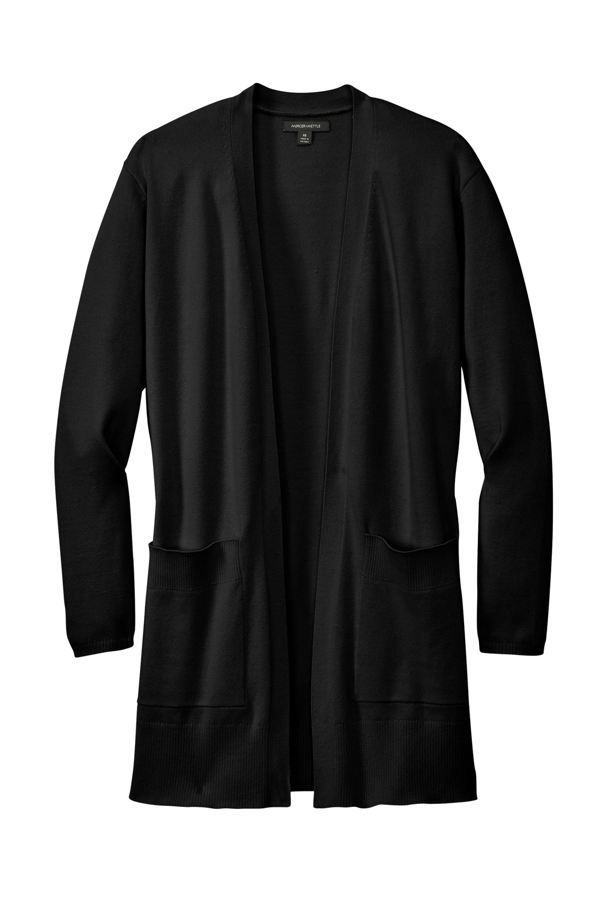 Front View of DeepBlack Mercer+Mettle Women's Open-Front Cardigan Sweater MM3023