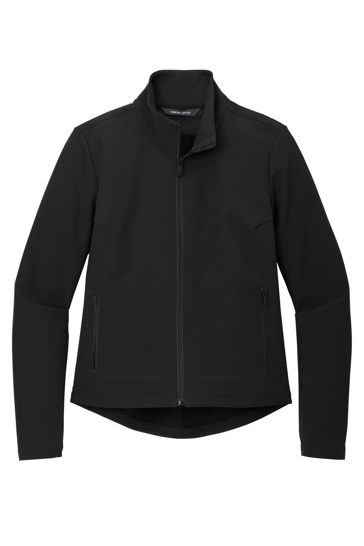 Front View of DeepBlack Mercer+Mettle Women's Stretch Soft Shell Jacket MM7103