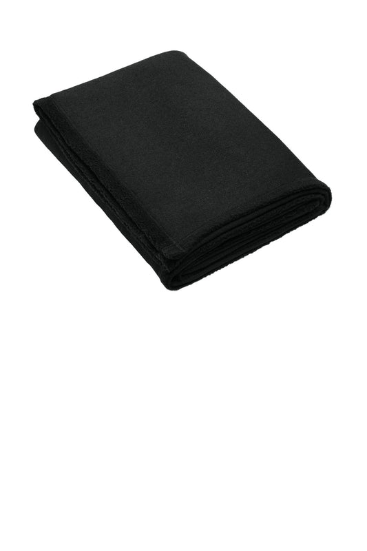 Front View of DeepBlack Port Authority Arc Sweater Fleece Blanket BP46