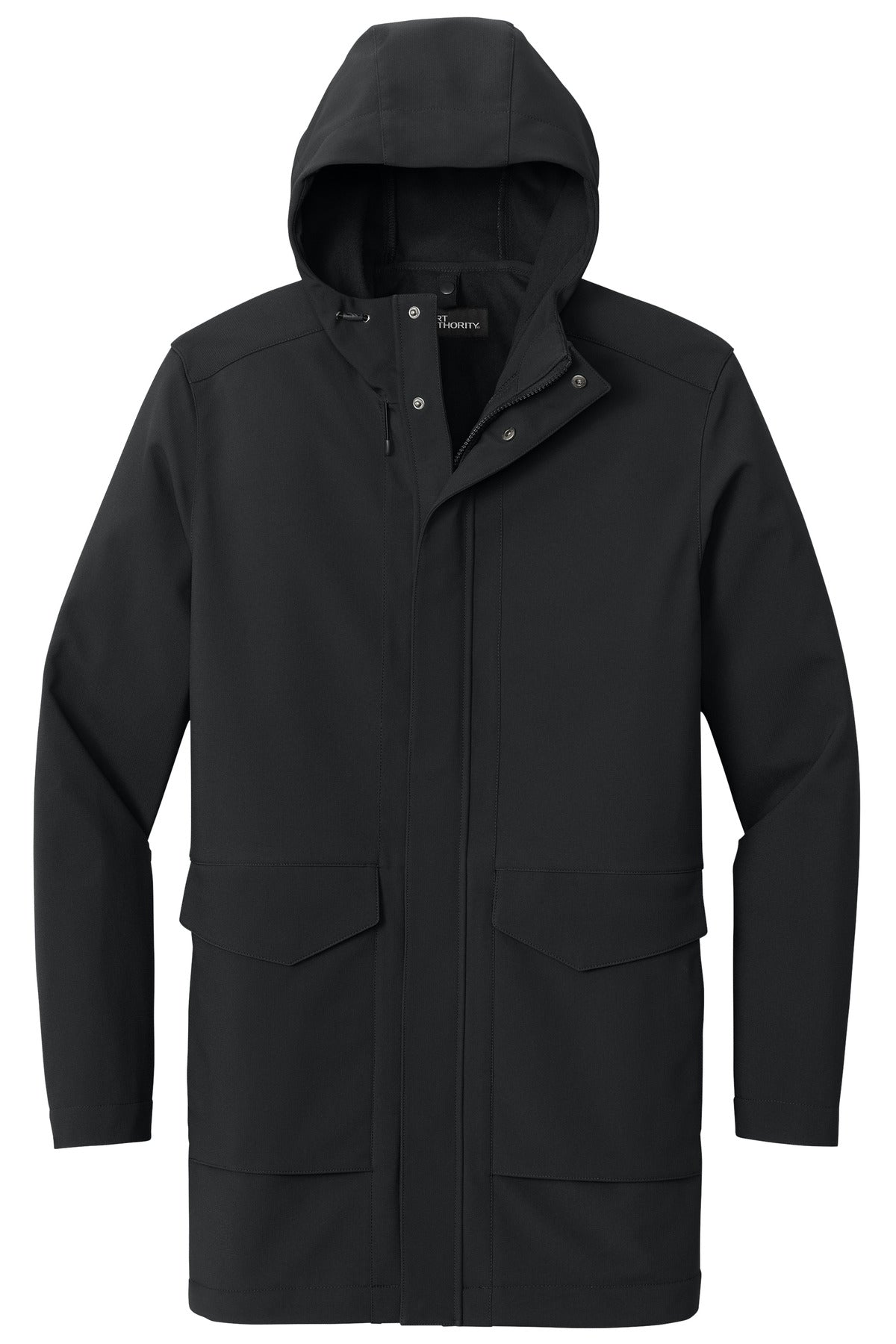 Front View of DeepBlack Port Authority Collective Outer Soft Shell Parka J919