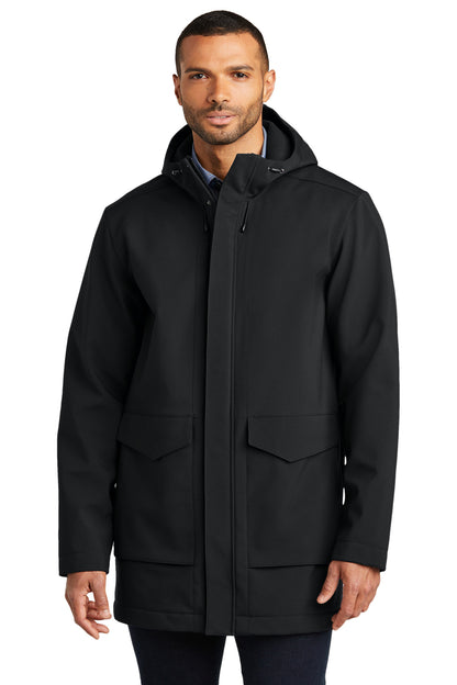 Front View of DeepBlack Port Authority Collective Outer Soft Shell Parka J919