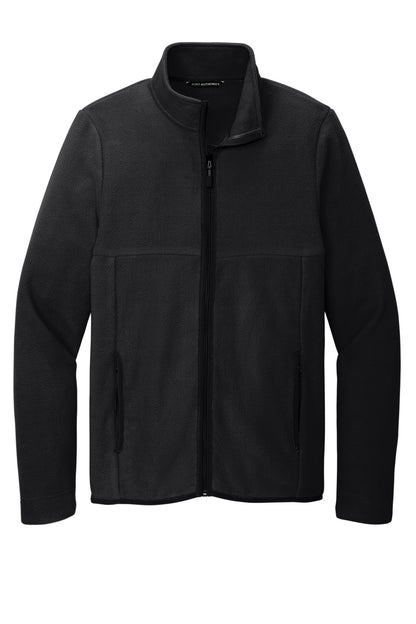 Front View of DeepBlack Port Authority Connection Fleece Jacket F110
