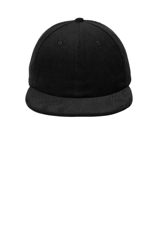 Front View of DeepBlack Port Authority Corduroy Cap C972