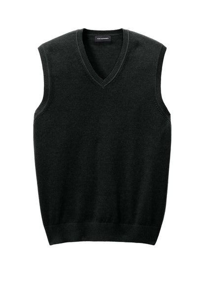 Front View of DeepBlack Port Authority Easy Care Sweater Vest SW2860
