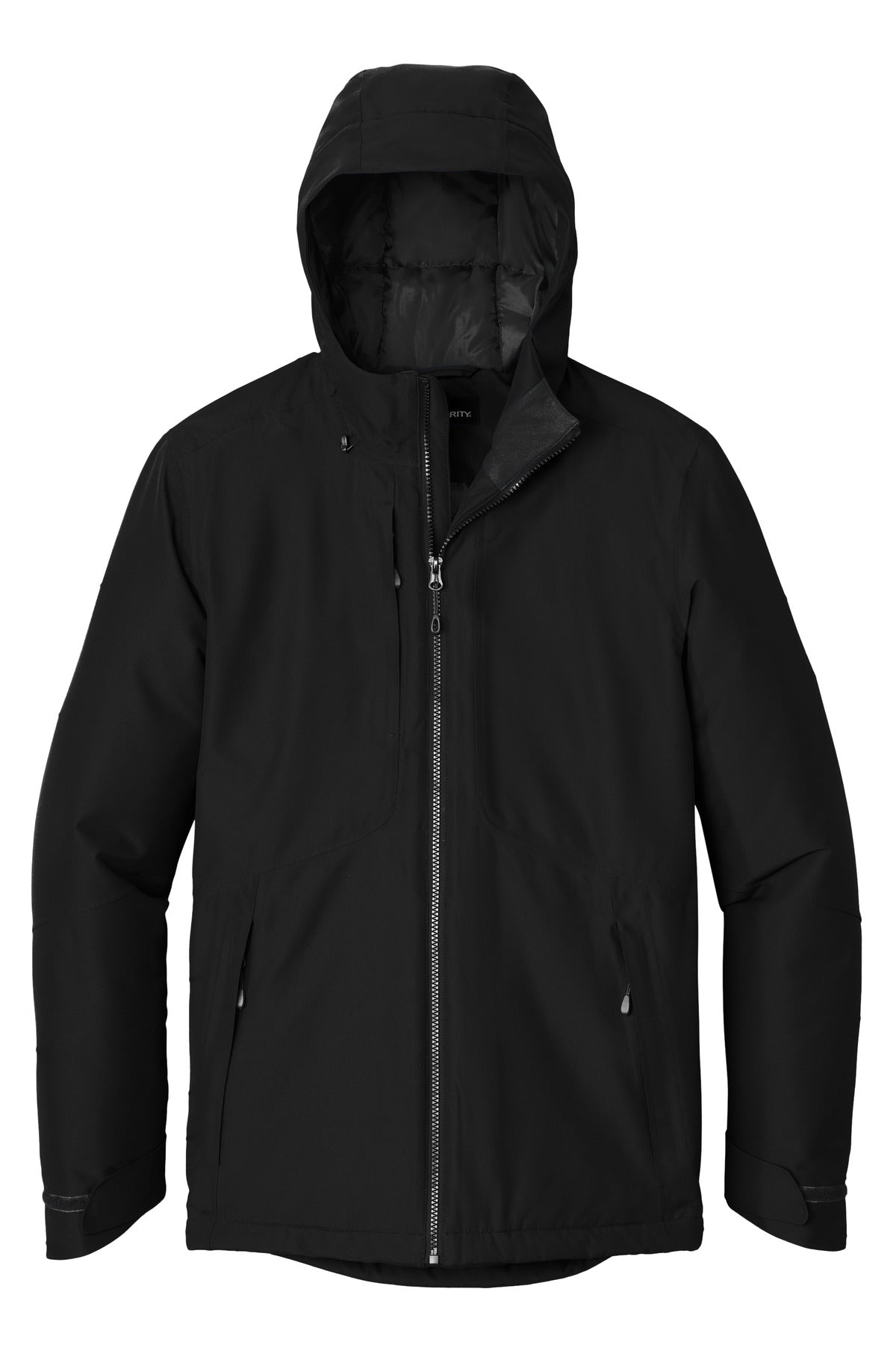 Front View of DeepBlack Port Authority Venture Waterproof Insulated Jacket J362