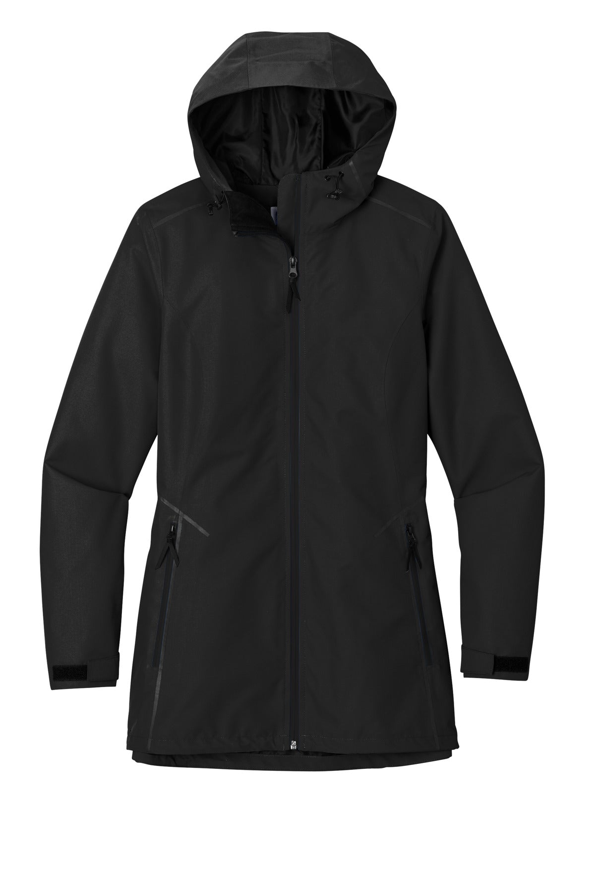 Front View of DeepBlack Port Authority Women's Collective Tech Outer Shell Jacket L920