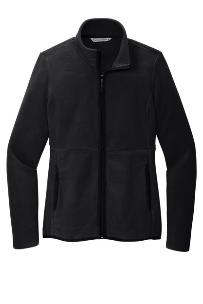 Front View of DeepBlack Port Authority Women's Connection Fleece Jacket L110