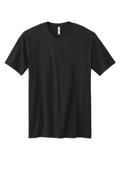 Front View of DeepBlkSld Volunteer Knitwear Tri Tee VL40