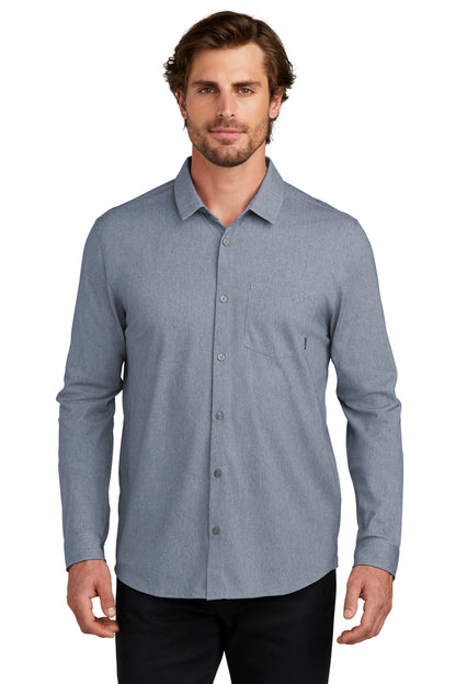 Front View of DeepBlueHt OGIO Extend Long Sleeve Button-Up OG161