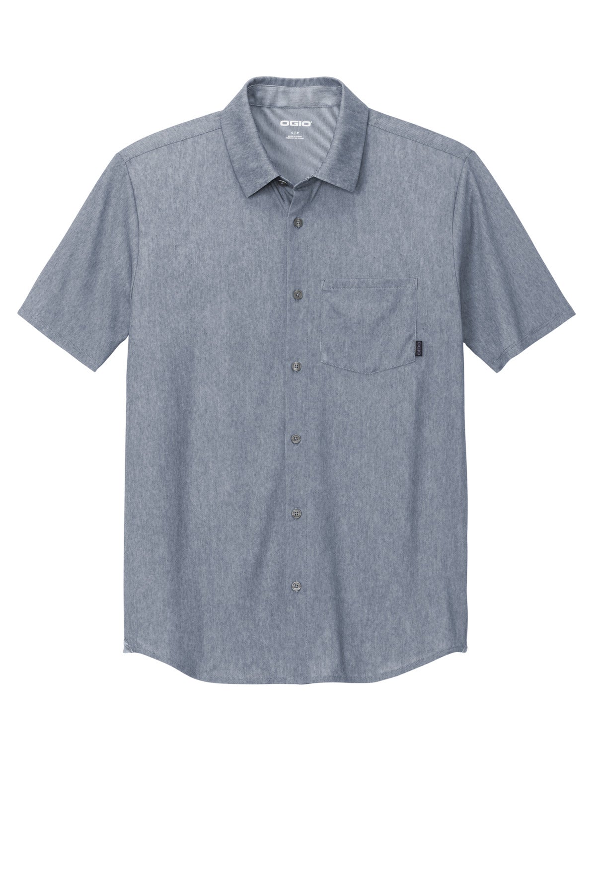 Front View of DeepBlueHt OGIO Extend Short Sleeve Button-Up OG160