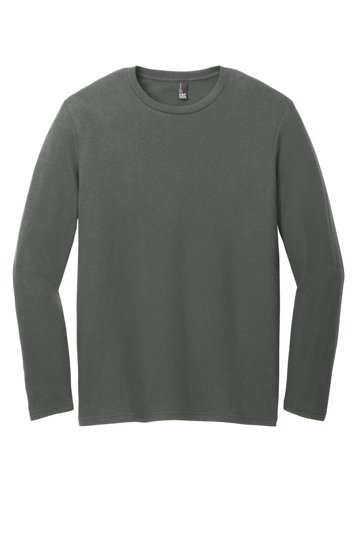 Front View of DeepestGry District Very Important Tee Long Sleeve. DT6200