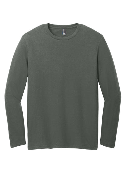 Front View of DeepestGry District Very Important Tee Long Sleeve. DT6200