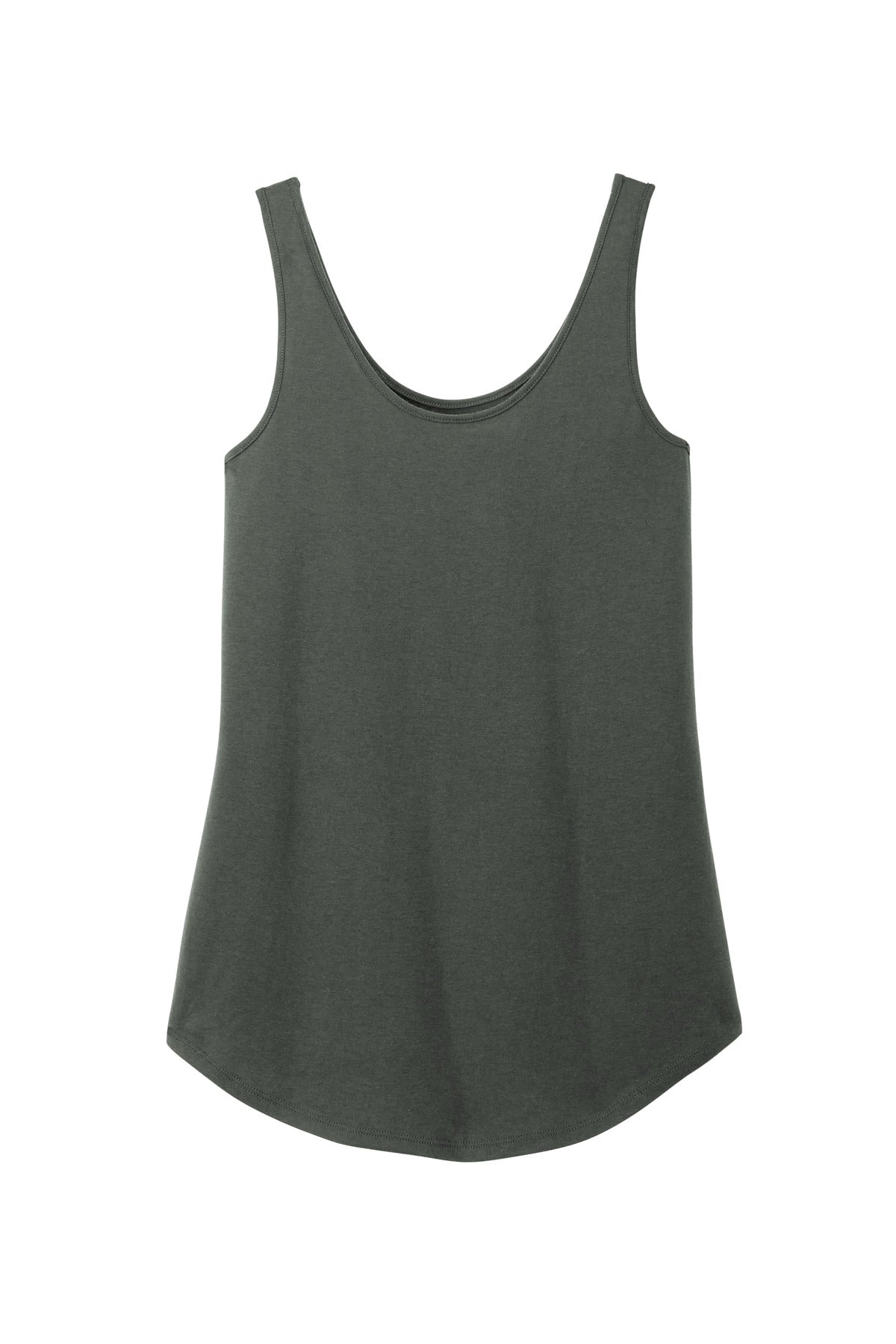 Front View of DeepestGry District Women's Perfect Tri Relaxed Tank DT151