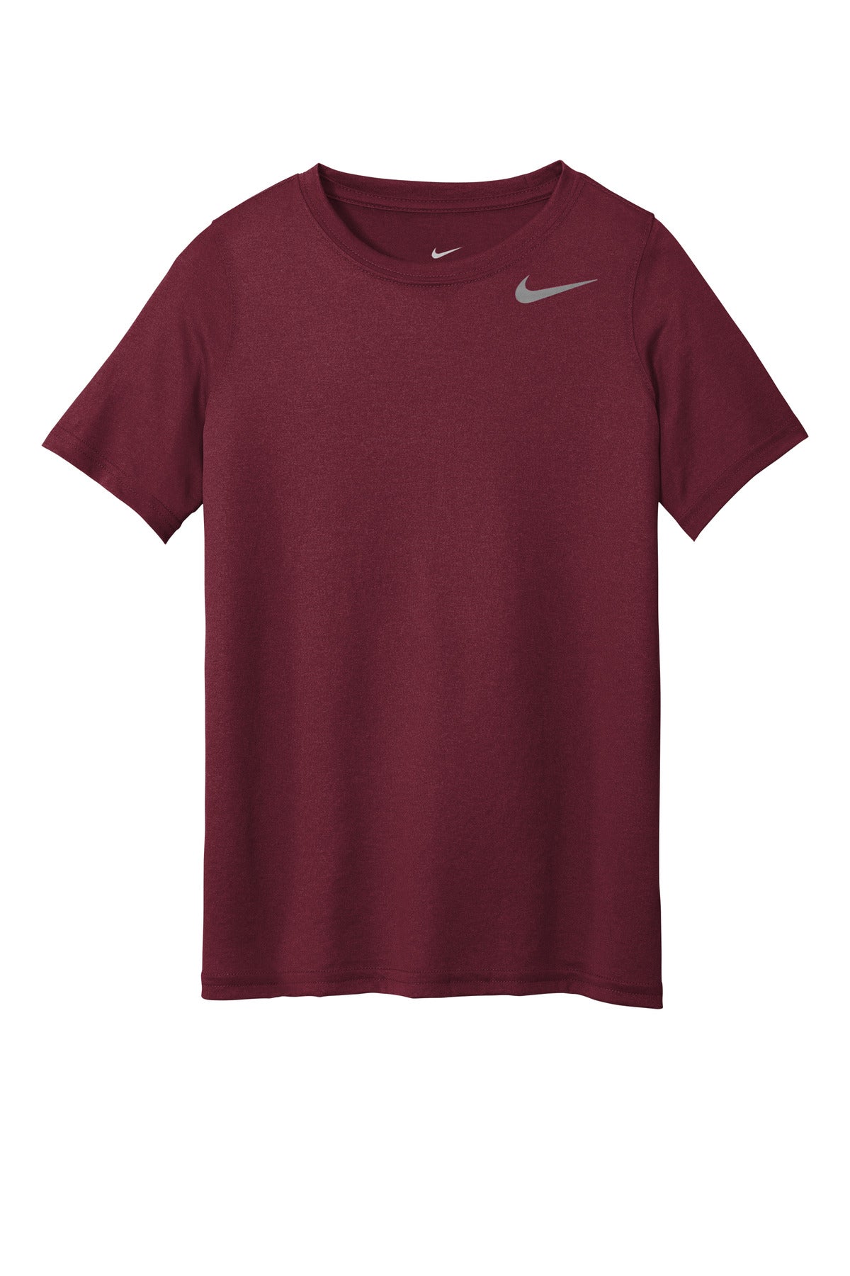 Front View of DeepMaroon Nike Youth Team rLegend Tee DV7317