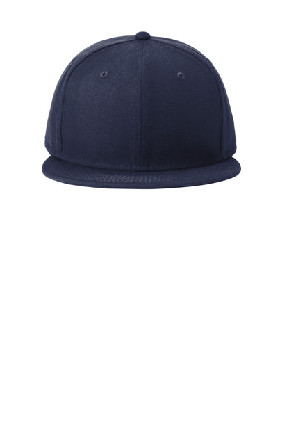 Front View of DeepNavy New Era Standard Fit Flat Bill Snapback Cap NE4020
