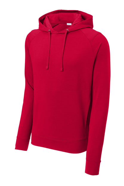 Front View of DeepRed Sport-Tek Sport-Wick Flex Fleece Pullover Hoodie ST562
