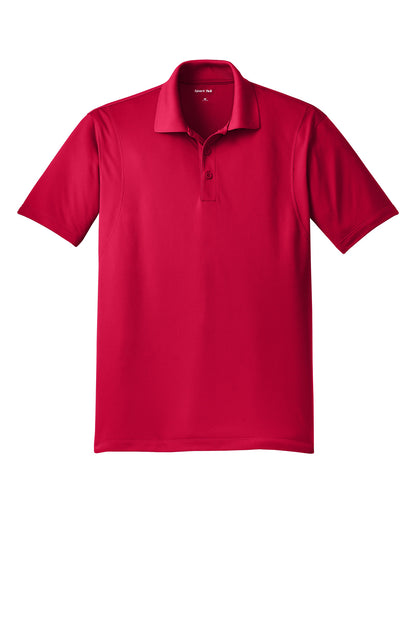 Front View of DeepRed Sport-Tek Tall Micropique Sport-Wick Polo. TST650