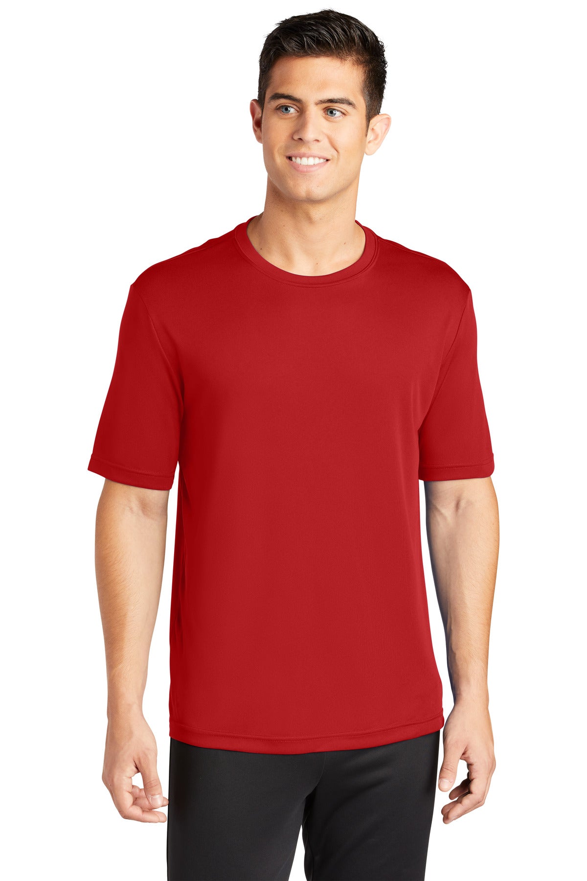 Front View of DeepRed Sport-Tek Tall PosiCharge Competitor Tee. TST350