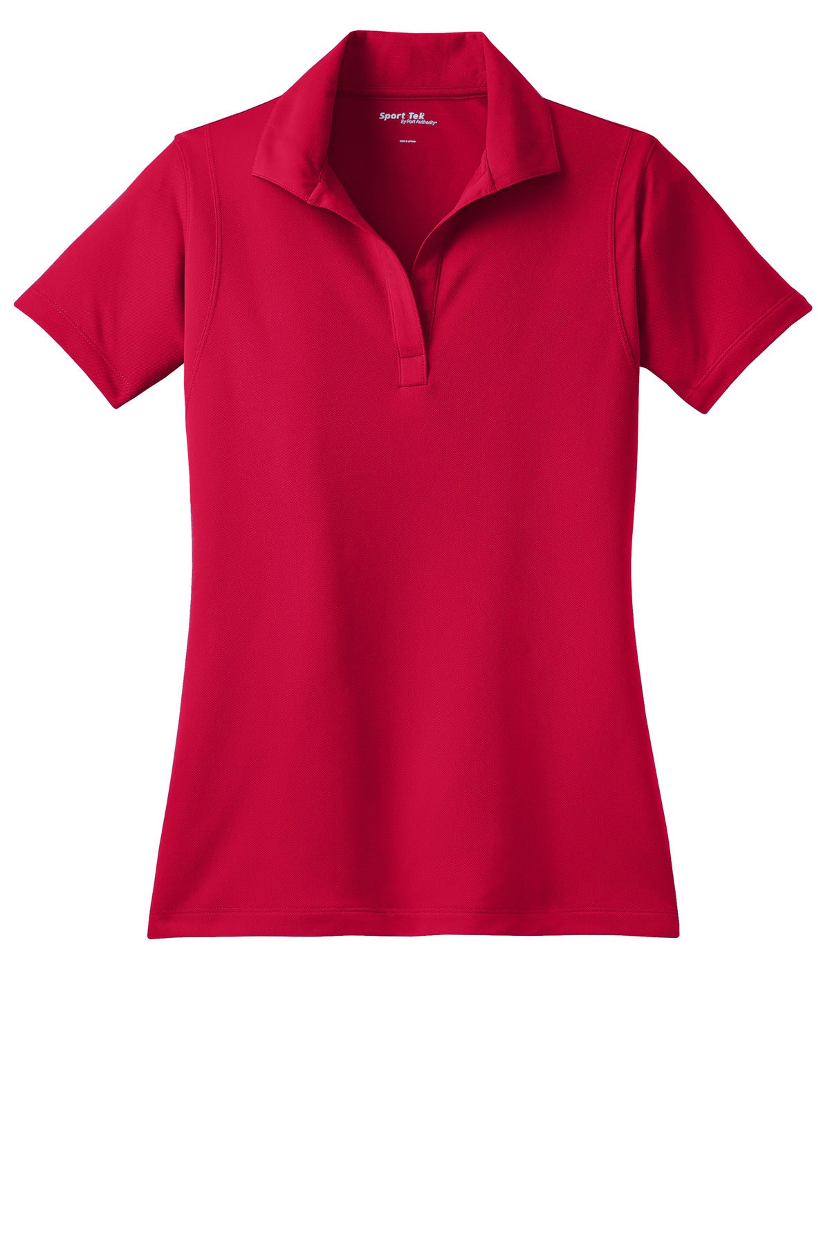 Front View of DeepRed Sport-Tek Women's Micropique Sport-Wick Polo. LST650