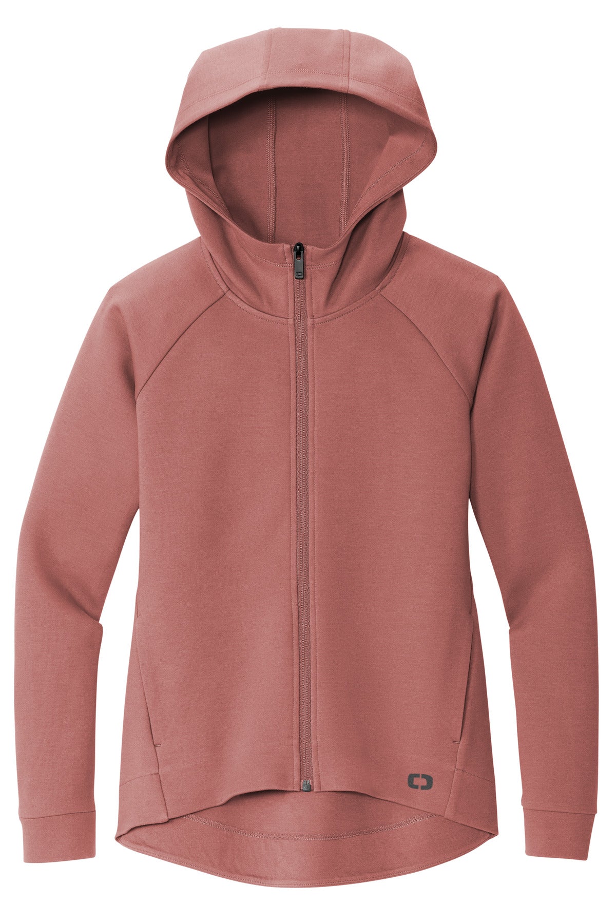 Front View of DeepRose OGIO Women's Bolt Full-Zip Hoodie LOG850