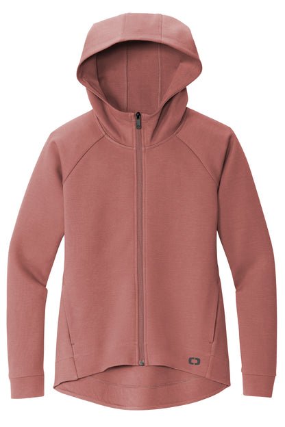 Front View of DeepRose OGIO Women's Bolt Full-Zip Hoodie LOG850