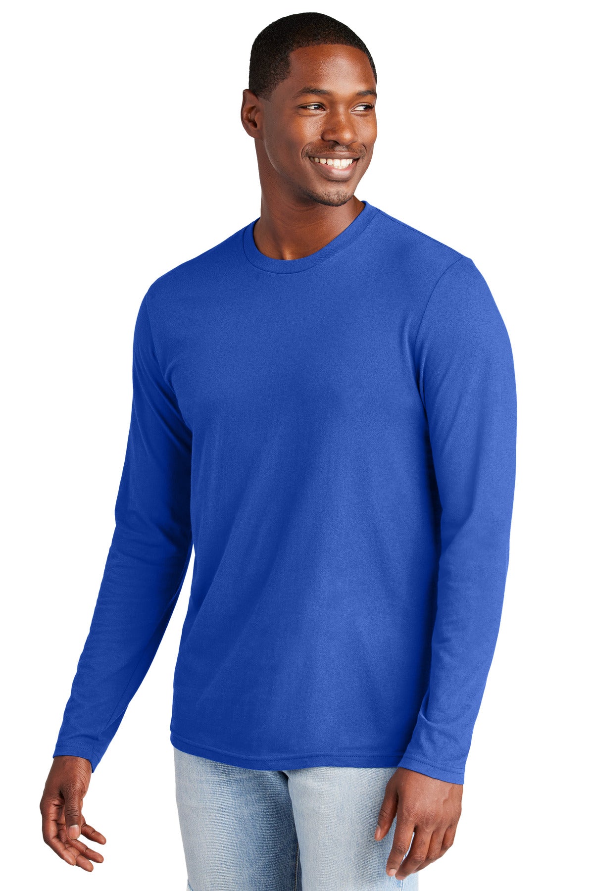 Front View of DeepRoyal District Very Important Tee Long Sleeve. DT6200