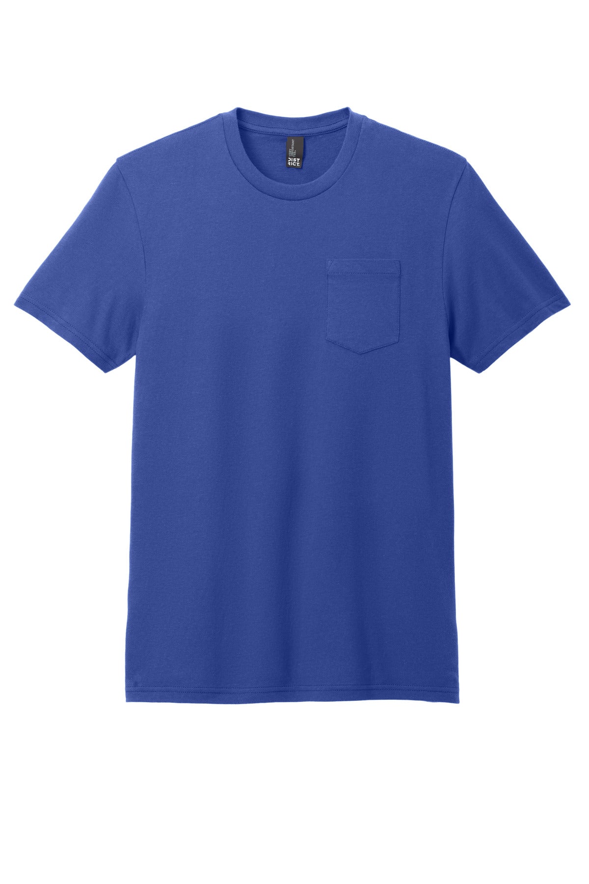 Front View of DeepRoyal District Very Important Tee with Pocket. DT6000P