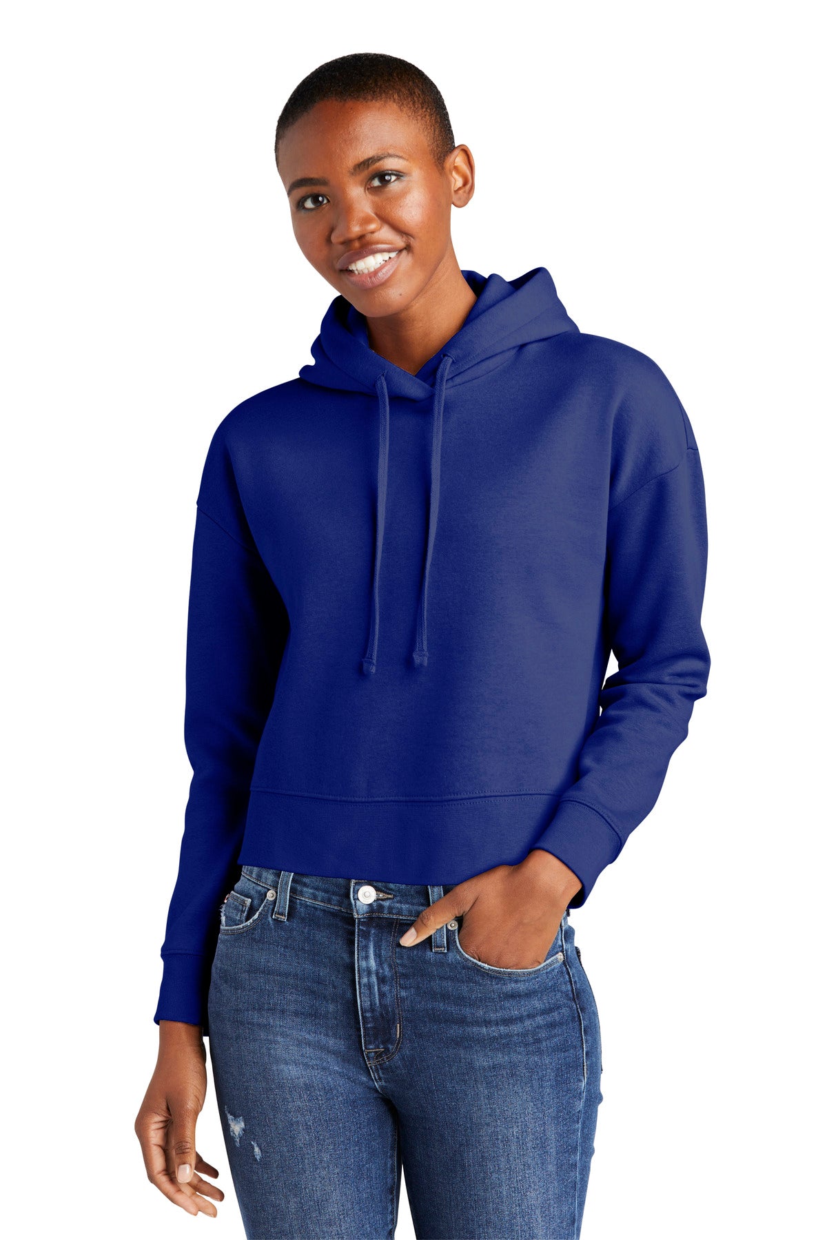 Front View of DeepRoyal District Women's V.I.T. Fleece Hoodie DT6101