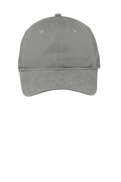 Front View of DeepSmoke Port & Company Soft Brushed Canvas Cap. CP96