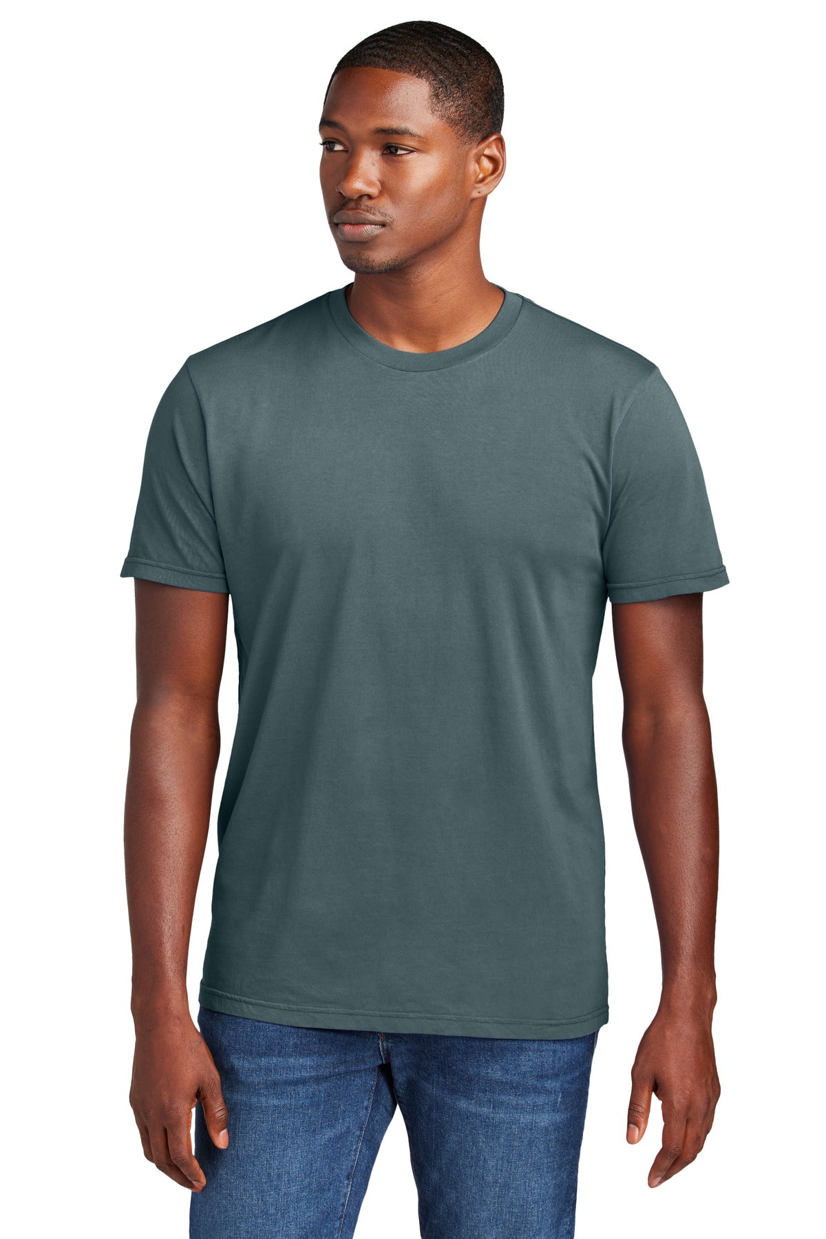 Front View of DeepStlBlu District Wash Tee DT2101
