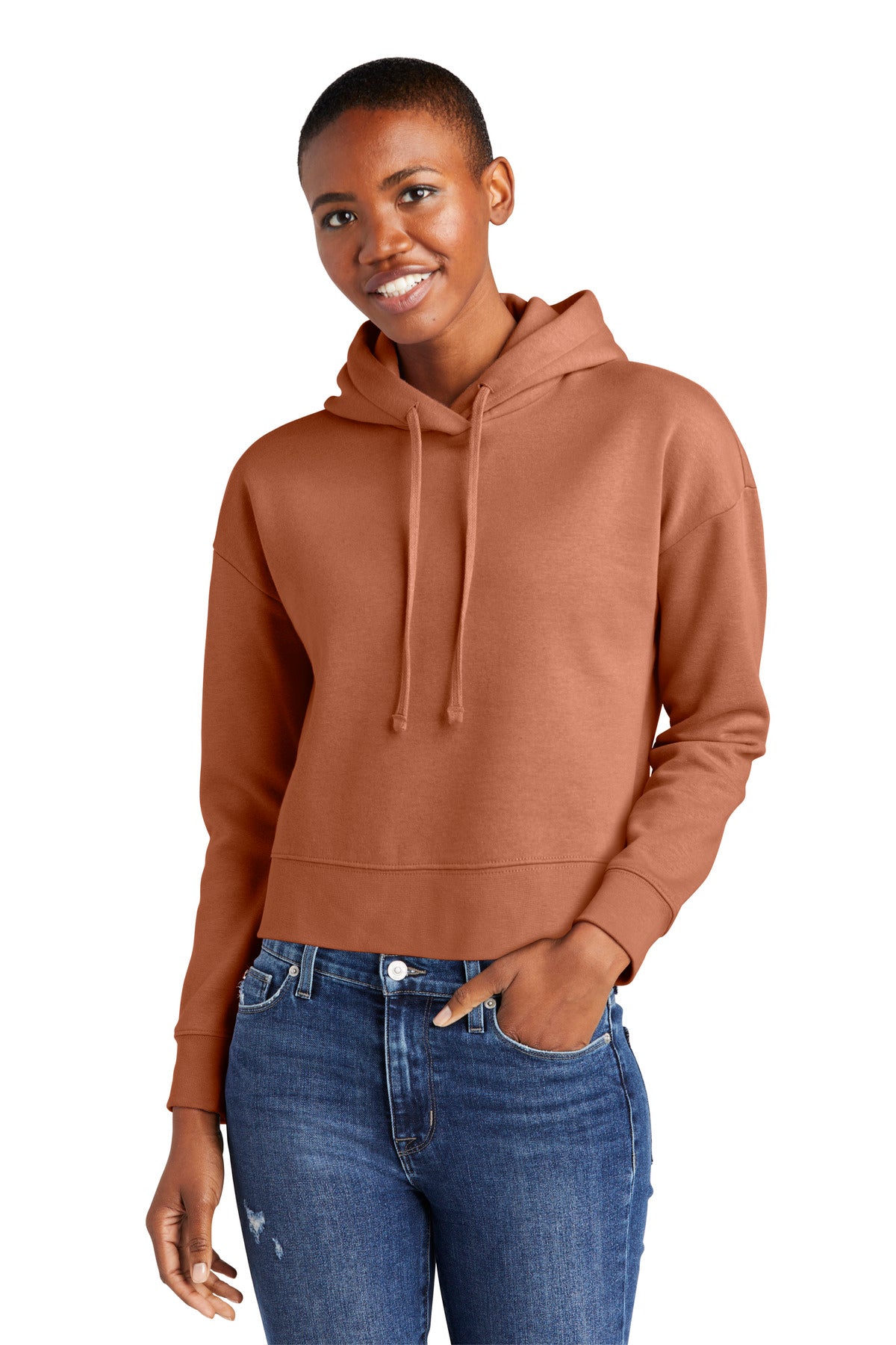 Front View of DesertRose District Women's V.I.T. Fleece Hoodie DT6101