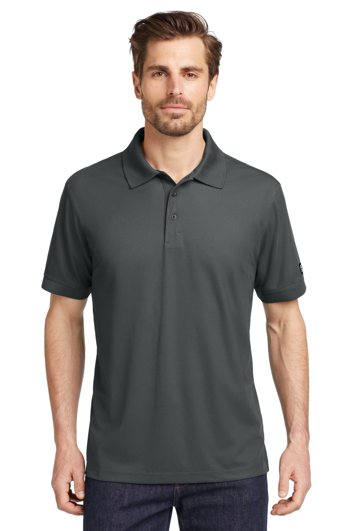 Front View of Diesel Grey OGIO - Caliber2.0 Polo OG101