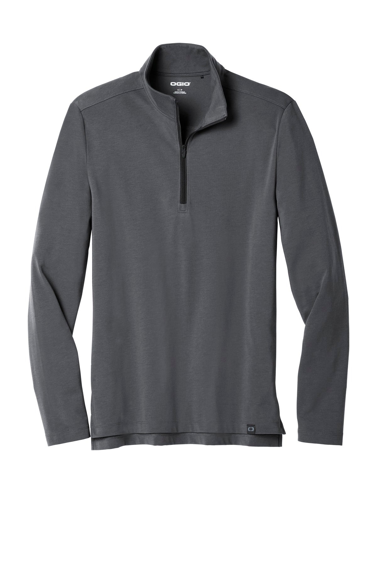 Front View of Diesel Grey OGIO Limit 1/4-Zip. OG139