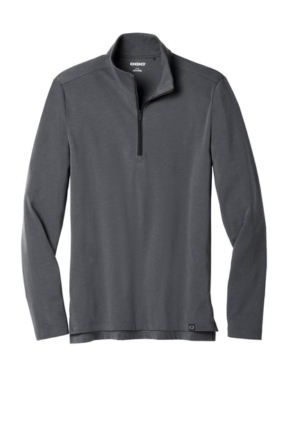 Front View of Diesel Grey OGIO Limit 1/4-Zip. OG139