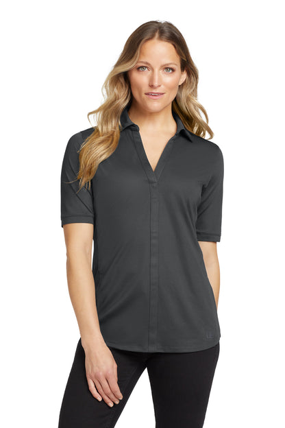 Front View of Diesel Grey OGIO Women's Metro Polo. LOG130