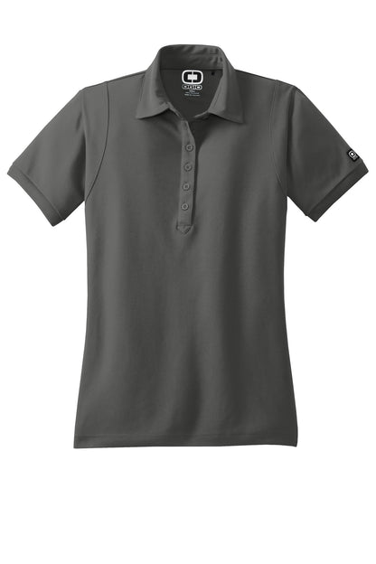 Front View of DieselGrey OGIO - Jewel Polo. LOG101