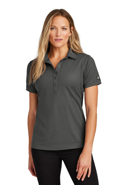 Front View of DieselGrey OGIO - Jewel Polo. LOG101