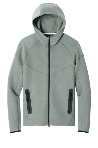 Front View of DkGyHthr Nike Tech Fleece Full-Zip Hoodie NKFQ4762