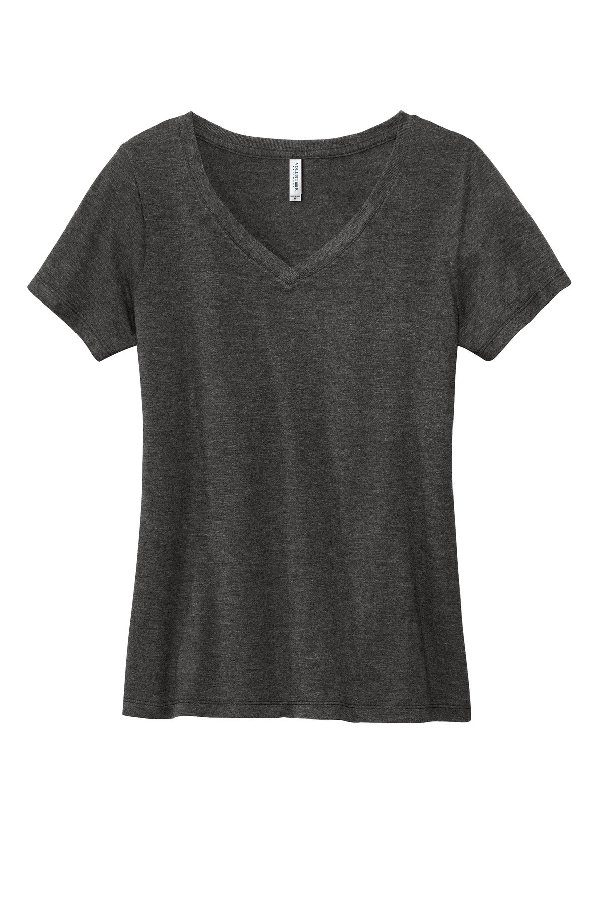 Front View of DkHtGry Volunteer Knitwear Women's Daily V-Neck Tee LVL45V