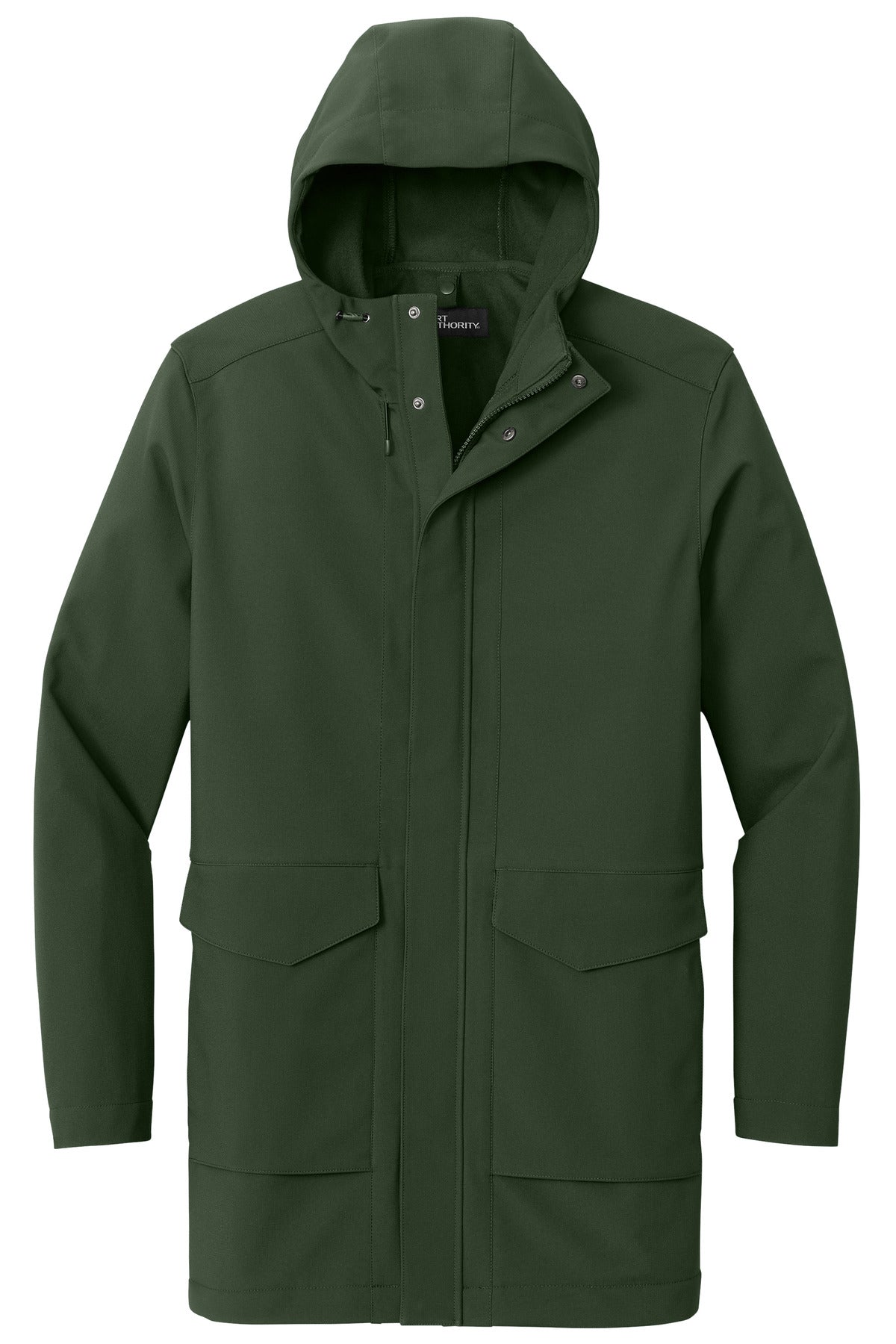 Front View of DkOliveGrn Port Authority Collective Outer Soft Shell Parka J919