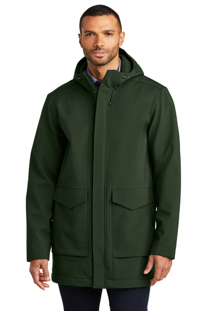 Front View of DkOliveGrn Port Authority Collective Outer Soft Shell Parka J919