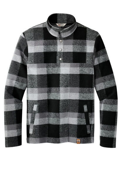 Front View of DpBlkPlaid Russell Outdoors Basin Snap Pullover RU551 RU551