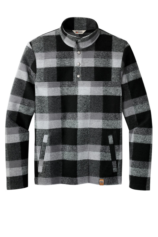 Front View of DpBlkPlaid Russell Outdoors Basin Snap Pullover RU551 RU551