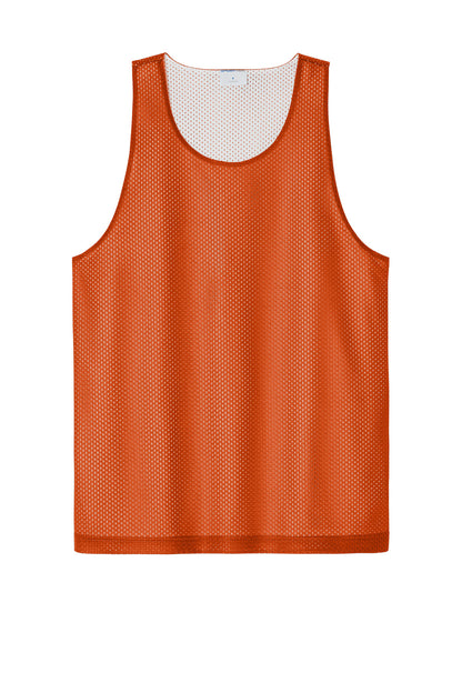 Front View of DpOr/White Sport-Tek PosiCharge Reversible Mesh Tank ST5000