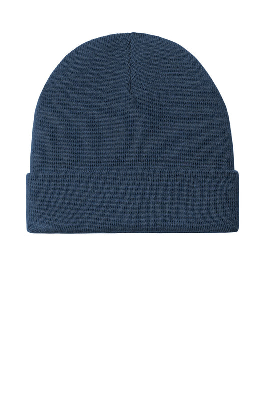 Front View of Dress Blue Nvy Port Authority Knit Cuff Beanie C939
